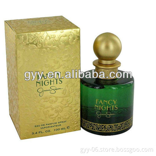 Perfume box with gold printing
